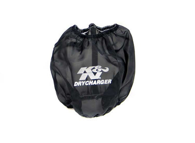 Black Drycharger Round Tapered Air Filter Wrap <br> Universal Fit