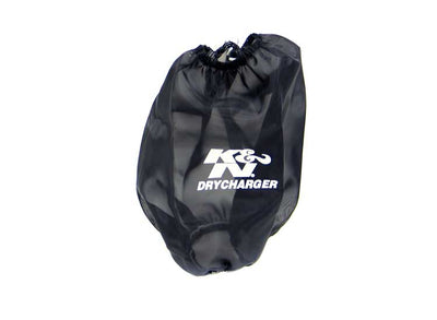 Black Drycharger Round Tapered Air Filter Wrap <br> Universal Fit