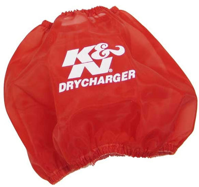Round Tapered Drycharger Air Filter Wrap Red <br> Universal Fit