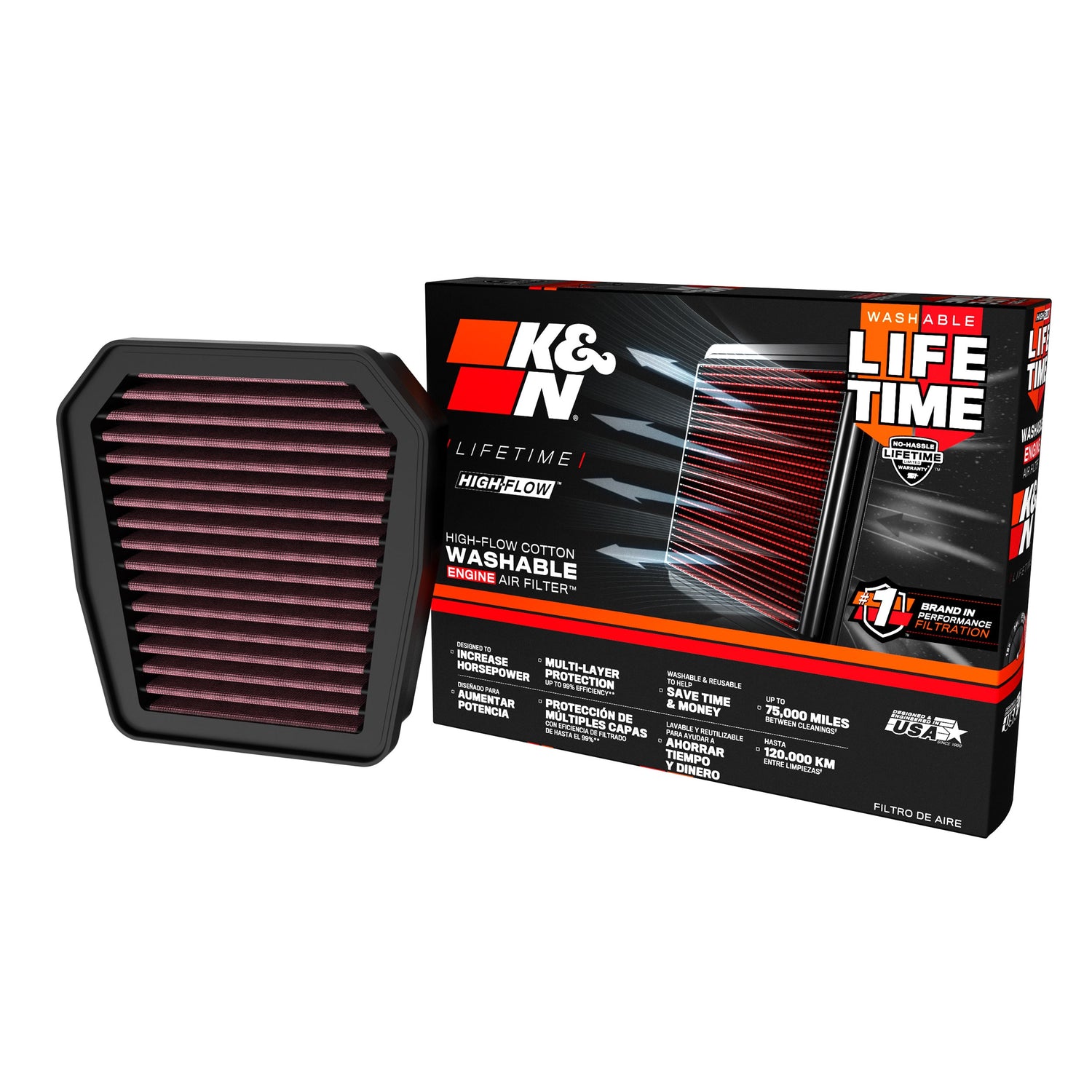 High-Flow Replacement Air Filter <br> 2023 Suzuki DL800 V-Strom 800DE GSX-8S