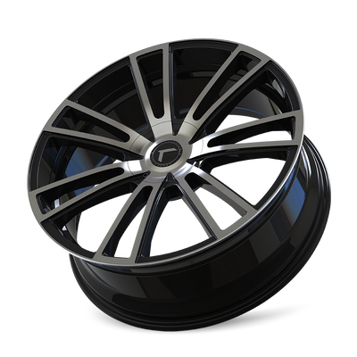 Spectra KR183 22x8.5in Gloss Black Machined Wheel <br> 5x108 Bolt Pattern / 38mm Offset / 72.62mm Hub
