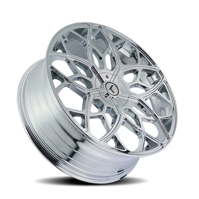 Ricochet KR184 22x8.5in Chrome Wheel <br> 5x115 Bolt Pattern / 38mm Offset / 74.1mm Hub