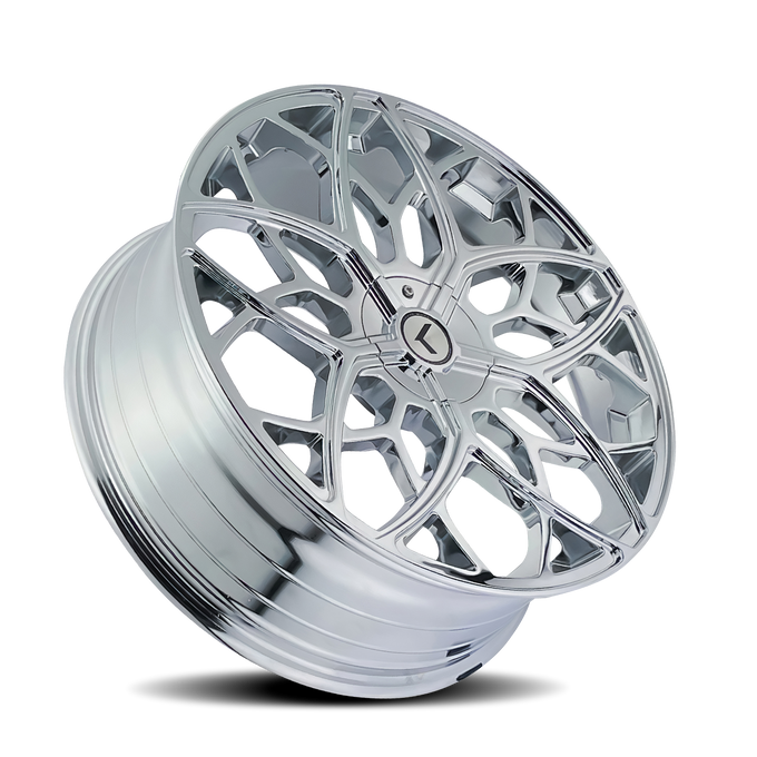 Ricochet KR184 22x8.5in Chrome Wheel <br> 5x115 Bolt Pattern / 38mm Offset / 74.1mm Hub