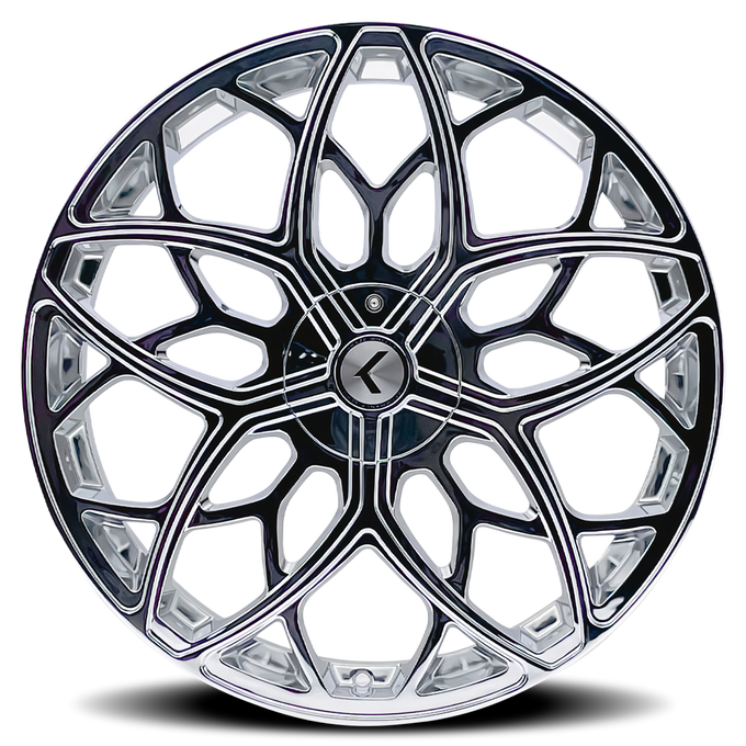 Ricochet KR184 22x8.5in Chrome Wheel <br> 5x115 Bolt Pattern / 38mm Offset / 74.1mm Hub