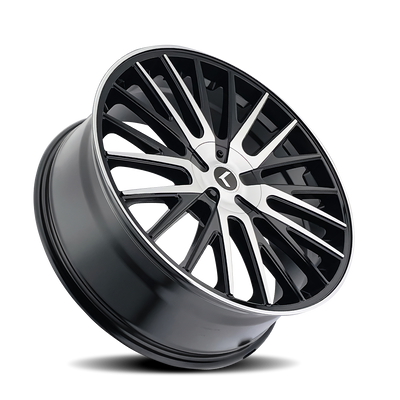 Double Down 22x8.5in Gloss Black Machined Wheel <br> 5x110 Bolt Pattern / 38mm Offset / 73mm Hub