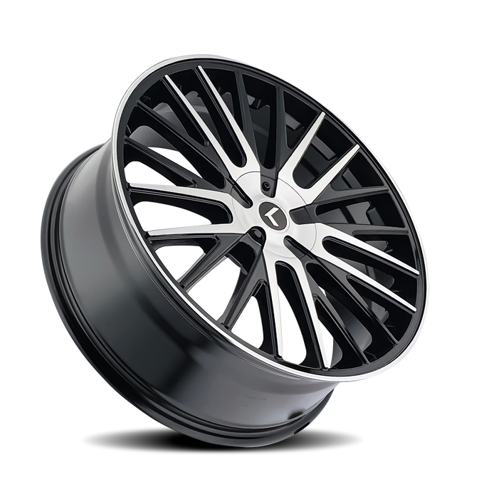 Double Down 22x8.5in Gloss Black Machined Wheel <br> 5x108 Bolt Pattern / 38mm Offset / 73mm Hub