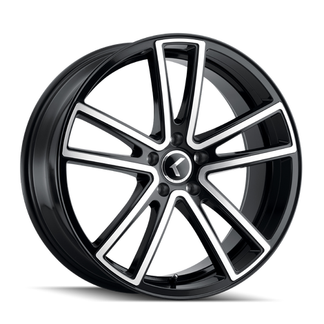 Lusso KR190 22x8.5in Gloss Black Machined Wheel <br> 5x112 Bolt Pattern / 38mm Offset / 66.56mm Hub