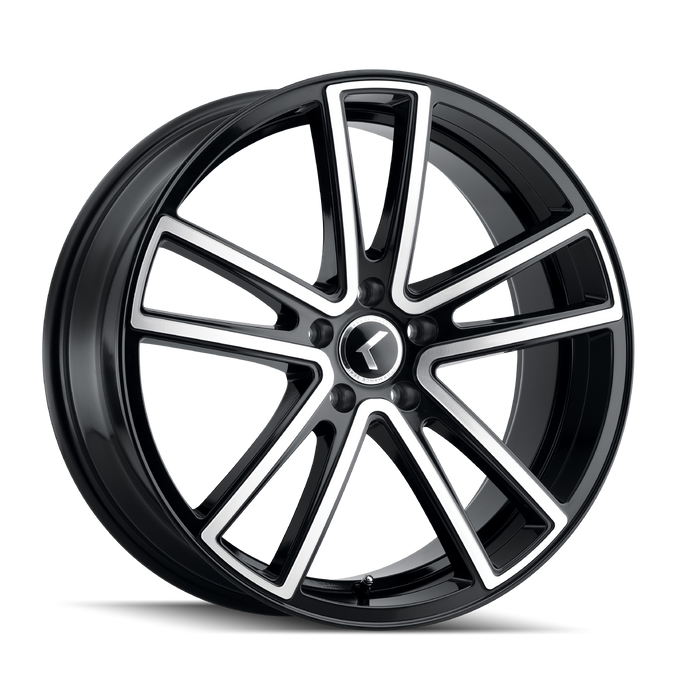 Lusso KR190 22x8.5in Gloss Black Machined Wheel <br> 5x114.3 Bolt Pattern / 38mm Offset / 72.62mm Hub