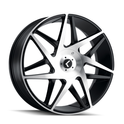 Phase KR192 22x8.5in Gloss Black Machined Wheel <br> 5x115 Bolt Pattern / 38mm Offset / 74.1mm Hub