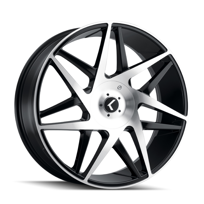Phase KR192 22x8.5in Gloss Black Machined Wheel <br> 5x115 Bolt Pattern / 38mm Offset / 74.1mm Hub