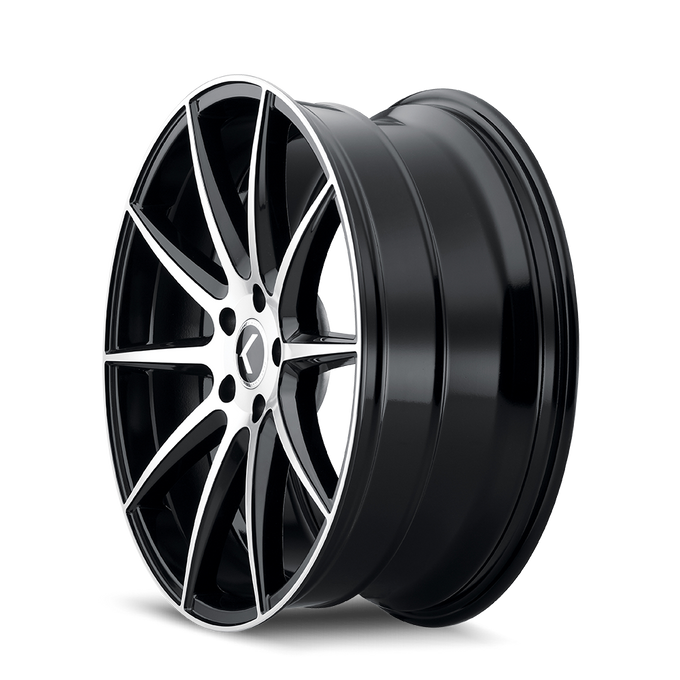 Cosmos KR194 20x8.5in Gloss Black Machined Wheel <br> 5x114.3 Bolt Pattern / 38mm Offset / 72.62mm Hub