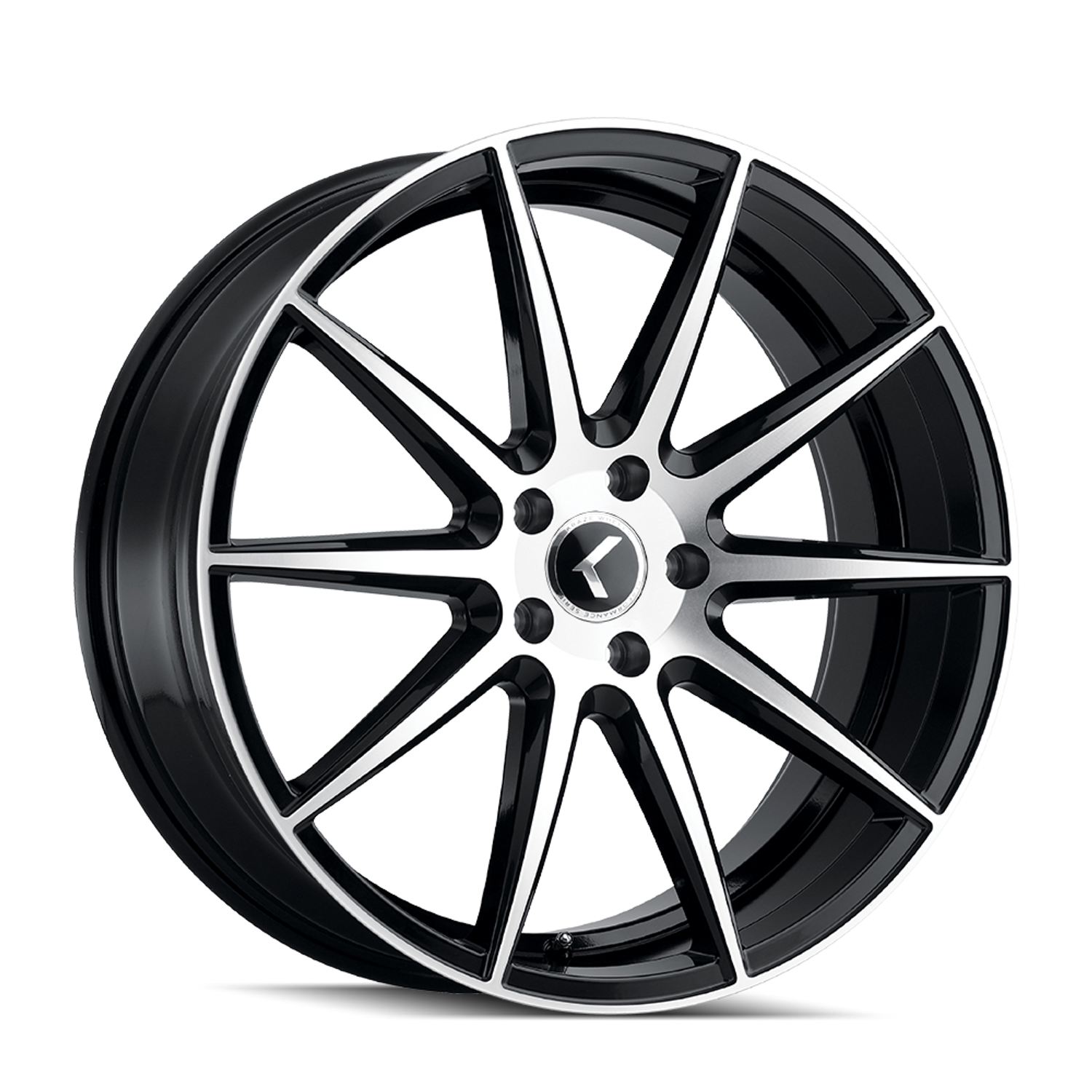 Cosmos KR194 17x8in Gloss Black Machined Wheel <br> 5x114.3 Bolt Pattern / 38mm Offset / 72.62mm Hub
