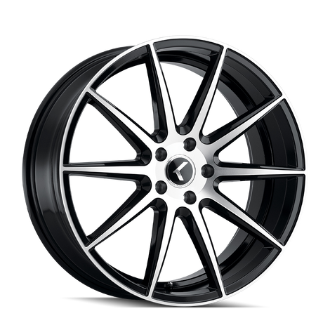 Cosmos KR194 17x8in Gloss Black Machined Wheel <br> 5x114.3 Bolt Pattern / 38mm Offset / 72.62mm Hub