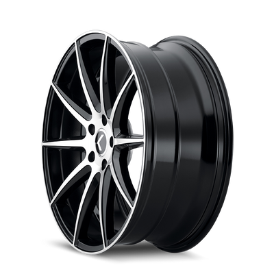 Cosmos KR194 17x8in Gloss Black Machined Wheel <br> 5x114.3 Bolt Pattern / 38mm Offset / 72.62mm Hub