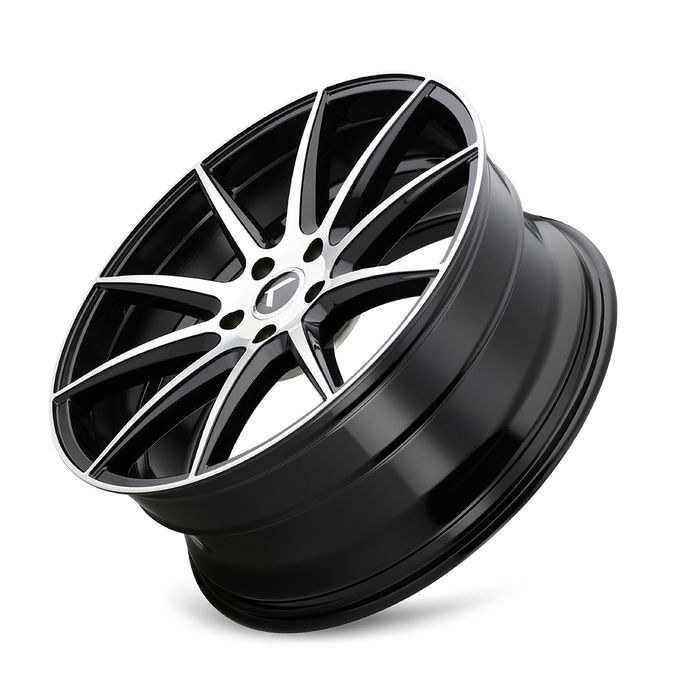 Cosmos KR194 17x8in Gloss Black Machined Wheel <br> 5x114.3 Bolt Pattern / 38mm Offset / 72.62mm Hub