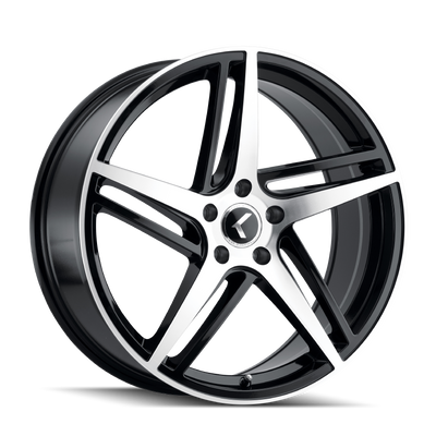 Milano KR195 20x8.5in Gloss Black Machined Wheel <br> 5x114.3 Bolt Pattern / 38mm Offset / 72.62mm Hub