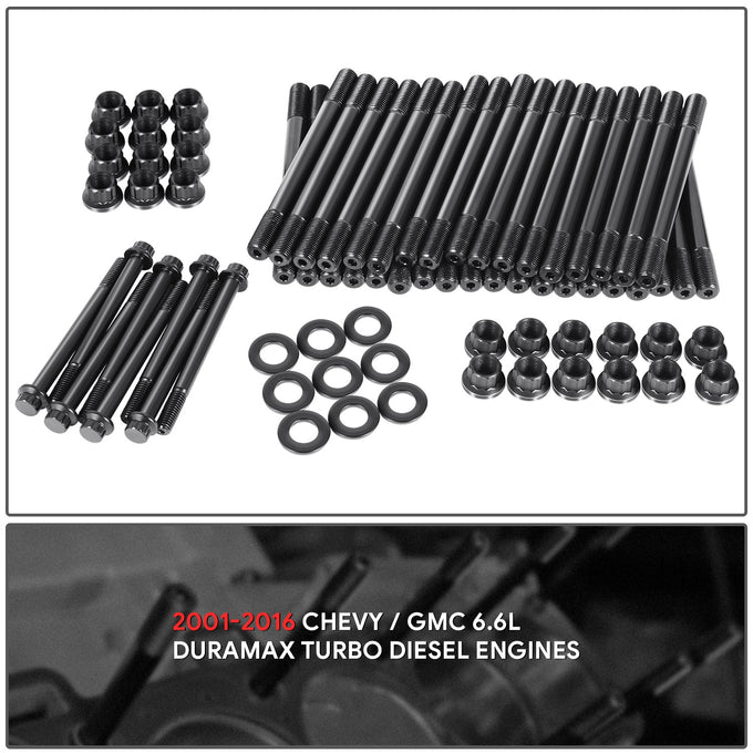 12-Point Cylinder Head Stud Kit <br> 01-16 Chevy/ GMC 6.6L Duramax Turbo Diesel Engines