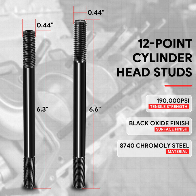 12-Point Cylinder Head Stud Kit <br> 98-18 Dodge Ram 2500 3500 4500 5500 5.9L 6.7L 24V