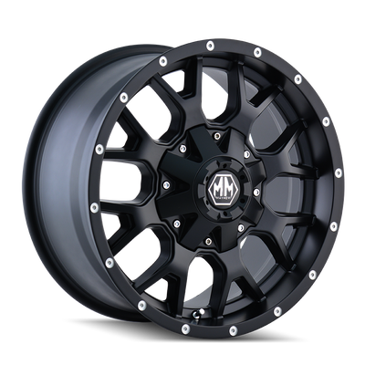 Warrior 8015 Matte Black Wheel <br> 20x10 / 5x127 BP / -25mm Offset / 87mm Hub