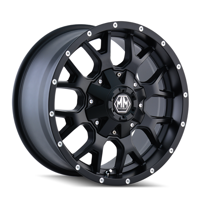 Warrior 8015 Matte Black Wheel <br> 20x10 / 5x127 BP / -25mm Offset / 87mm Hub