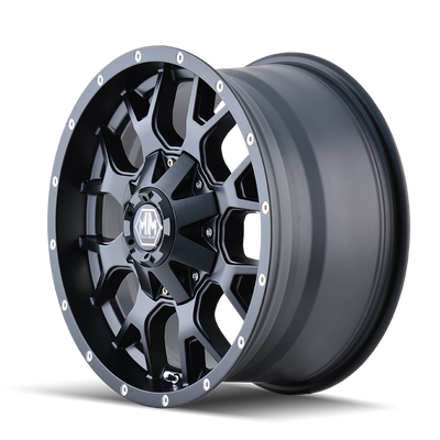 Warrior 8015 Matte Black Wheel <br> 20x10 / 5x127 BP / -25mm Offset / 87mm Hub