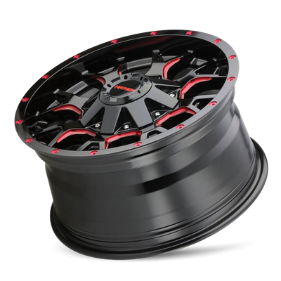 Warrior 8015 Black w/ Prism Red Wheel <br> 20x9 / 6x135 BP / 18mm Offset / 106mm Hub