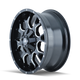 Warrior 8015 Black w/ Milled Spokes Wheel <br> 11-26 Chevy Silverado GMC Sierra 2500 3500 HD