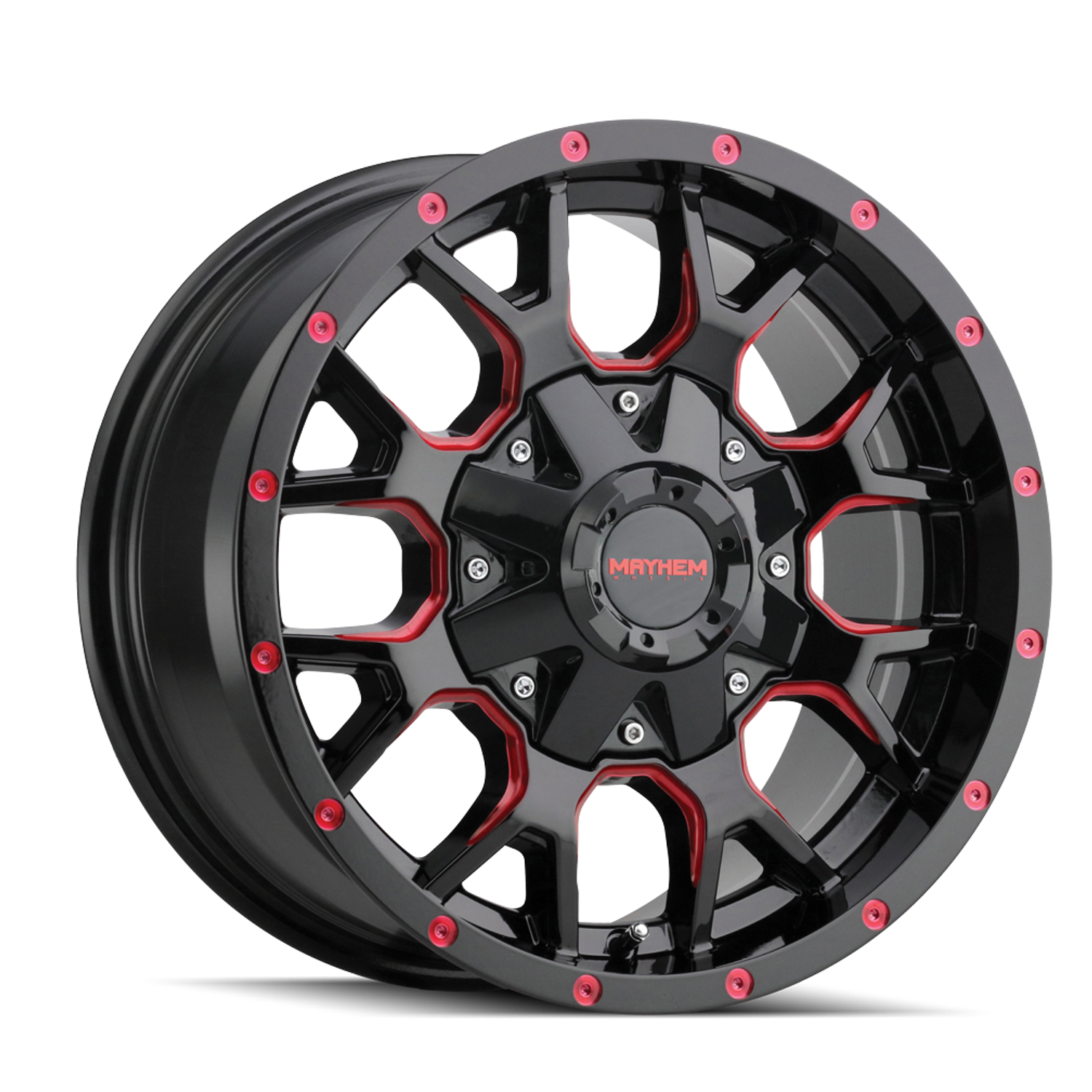 Warrior 8015 Black w/ Prism Red Wheel <br> 17x9 / 5x127 BP / -12mm Offset / 87mm Hub