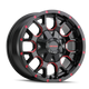 Warrior 8015 Black w/ Prism Red Wheel <br> 17x9 / 5x127 BP / -12mm Offset / 87mm Hub
