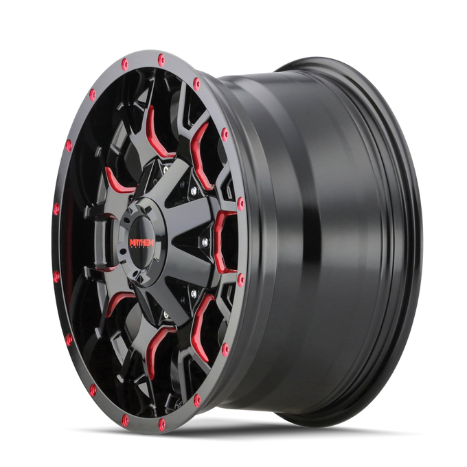 Warrior 8015 Black w/ Prism Red Wheel <br> 17x9 / 5x127 BP / 18mm Offset / 87mm Hub