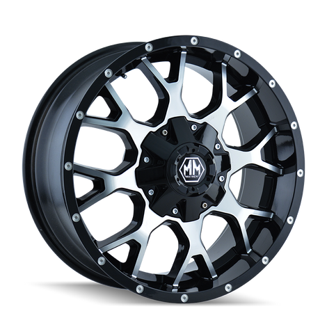 Warrior 8015Black/Machined Face Wheel <br> 18x9 / 6x135 BP / 18mm Offset / 106mm Hub