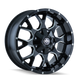 Warrior 8015 Gloss Black Milled Wheel <br> 00-05 Ford Excursion, F-250 F-350 Super Duty