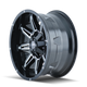 Rampage 8090 Black w/ Milled Spokes Wheel <br> 17x9 / 5x114.3 BP / 18mm Offset / 87mm Hub
