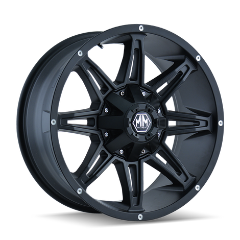 Rampage 8090 Matte Black Wheel <br> 17x9 / 5x114.3 BP / 18mm Offset / 87mm Hub