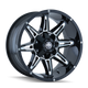 Rampage 8090 Black w/ Milled Spokes Wheel <br> 11-26 Chevy Silverado GMC Sierra 2500 3500 HD