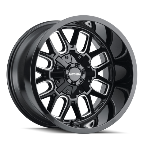 Cogent 8107 Black w/ Milled Spokes Wheel <br> 20x10 / 6x135 BP / -19mm Offset / 106mm Hub