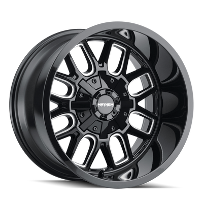 Cogent 8107 Black w/ Milled Spokes Wheel <br> 20x10 / 6x135 BP / -19mm Offset / 106mm Hub