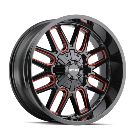 Cogent 8107 Black w/ Prism Red Wheel <br> 20x10 / 5x127 BP / -19mm Offset / 87.1mm Hub