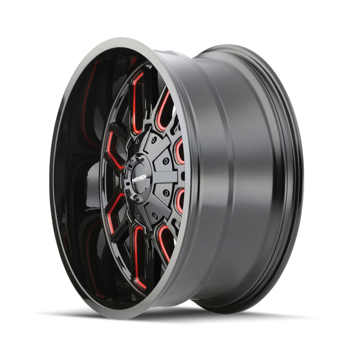 Cogent 8107 Black w/ Prism Red Wheel <br> 20x10 / 5x127 BP / -19mm Offset / 87.1mm Hub