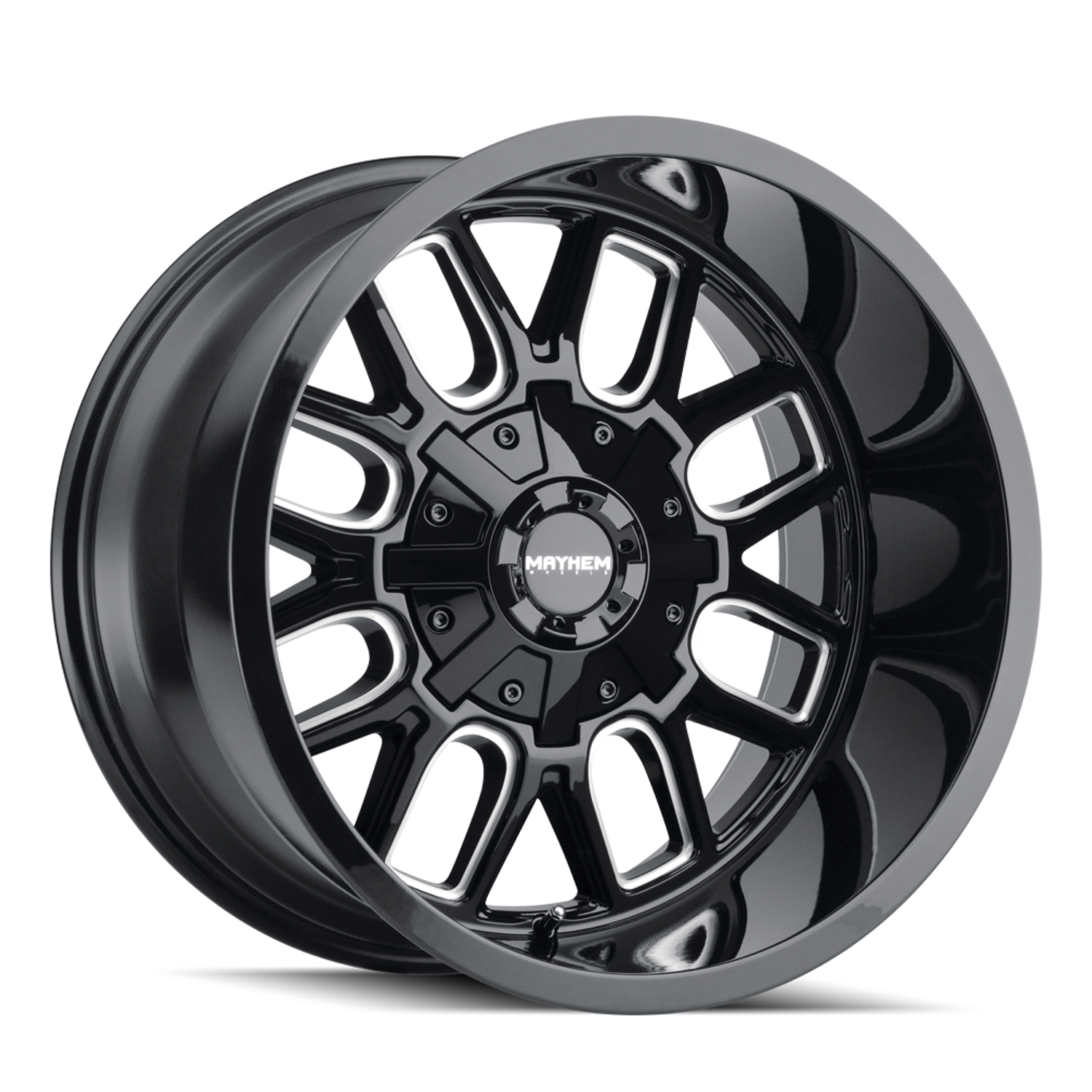 Cogent 8107 Black w/ Milled Spokes Wheel <br> 20x9 / 5x139.7 BP / 0mm Offset / 110mm Hub