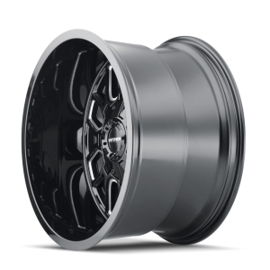 Cogent 8107 Black w/ Milled Spokes Wheel <br> 20x9 / 5x139.7 BP / 0mm Offset / 110mm Hub