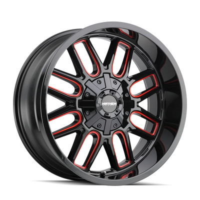 Cogent 8107 Black w/ Prism Red Wheel <br> 18x9 / 6x135 BP / 0mm Offset / 106mm Hub