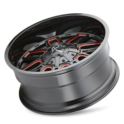 Cogent 8107 Black w/ Prism Red Wheel <br> 18x9 / 6x135 BP / 0mm Offset / 106mm Hub