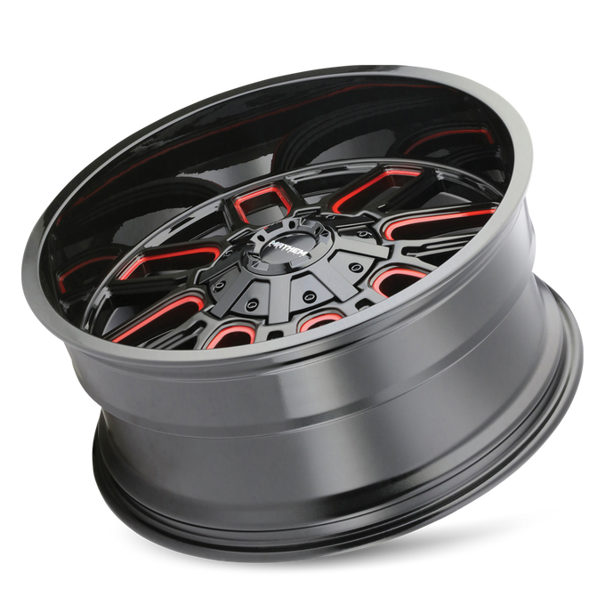 Cogent 8107 Black w/ Prism Red Wheel <br> 18x9 / 6x135 BP / 0mm Offset / 106mm Hub