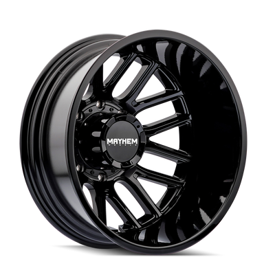Cogent 8107D Dually Gloss Black Wheel <br> 17x6.5 8x200 BP -142mm Offset 142mm Bore
