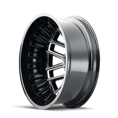 Cogent 8107D Dually Gloss Black Wheel <br> 17x6.5 8x200 BP -142mm Offset 142mm Bore