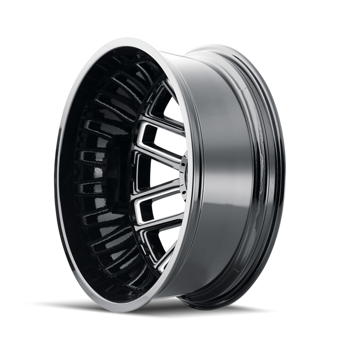 Cogent 8107D Dually Gloss Black Wheel <br> 17x6.5 8x200 BP -142mm Offset 142mm Bore