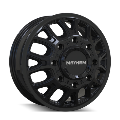 Cogent 8107D Dually Gloss Black Wheel <br> 17x6.5 / 8x210 BP / 125mm Offset / 154.2mm Hub