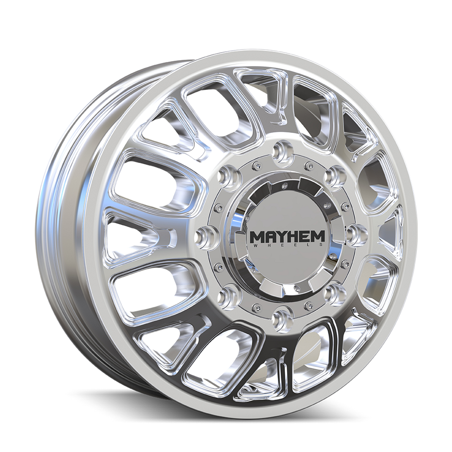 Cogent 8107D Dually Polished Wheel <br> 17x6.5 / 8x165.1 BP / 125mm Offset / 121.3mm Hub