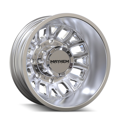 Cogent 8107D Dually Polished Wheel <br> 17x6.5 / 8x165.1 BP / 125mm Offset / 121.3mm Hub